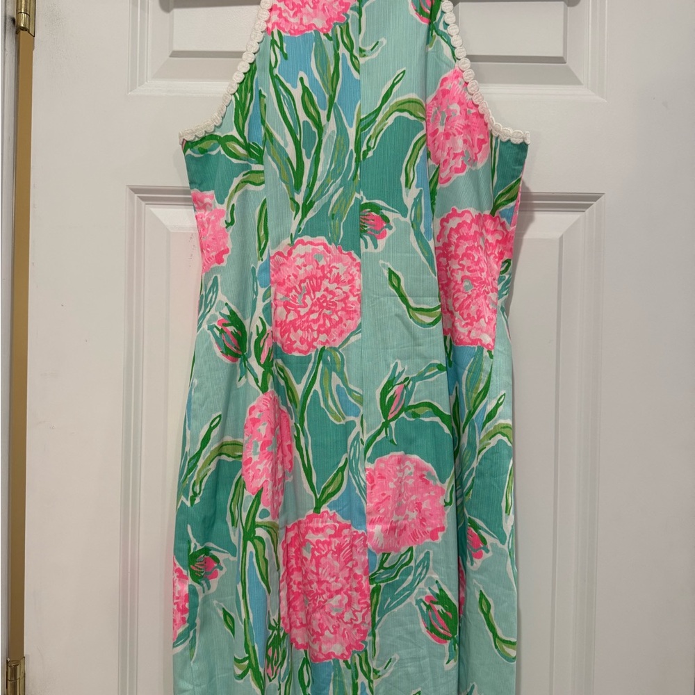 Lilly Pulitzer Pink and White Crochet-Trim Dress | Size 6 - Picture 3 of 6